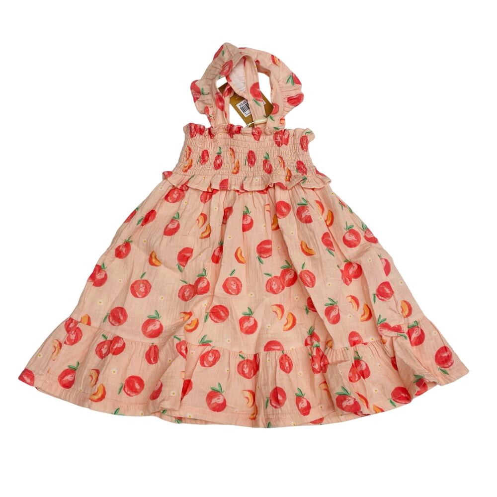 NWT Angel Dear 2T Organic Sweet Peach Smocked Dress